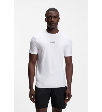 BOSS para hombre. 50559199 Active Camiseta slim fit blanco (XL), Casual, Algodón, Manga corta