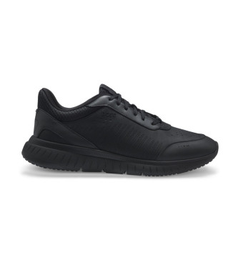 BOSS para hombre. 50536517 Zapatillas de Piel Gary negro (42), Plano, Cordones, Casual