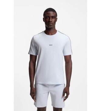 BOSS para hombre. 50545930 Camiseta de descanso de algodón elástico con mangas reforzadas blanco (S), Homewear, Manga corta