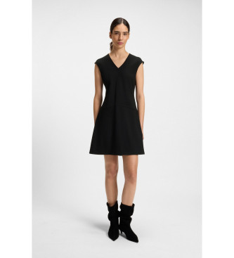 BOSS para mujer. 50543845 Vestido Duttina negro (M), Casual, Algodón, Clásico, Manga corta