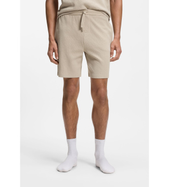 BOSS para hombre. 50535884 Shorts Waffle beige (L), Homewear, Algodón