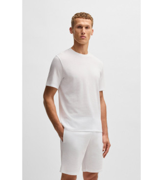BOSS para hombre. 50535891 Camiseta Waffle blanco (S), Casual, Algodón, Manga corta