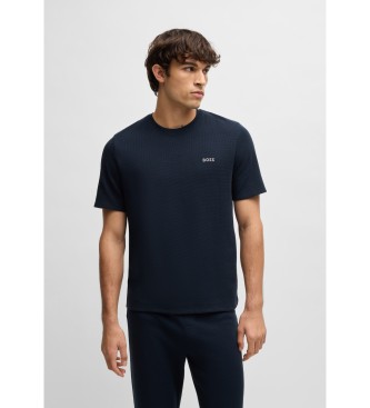 BOSS para hombre. 50535891 Camiseta Waffle marino (XL), Homewear, Algodón, Manga corta