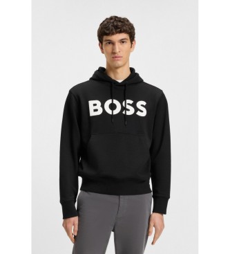 BOSS para hombre. 50523074 Sudadera Capucha Logo Oversize negro (XL), Casual, Algodón