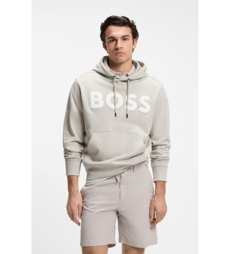 BOSS para hombre. 50523074 Sudadera Capucha Logo Oversize gris (3XL), Casual, Algodón
