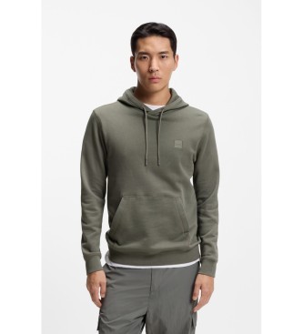 BOSS para hombre. 50509314 Sudadera con capucha Straight Fit verde (L), Casual, Algodón