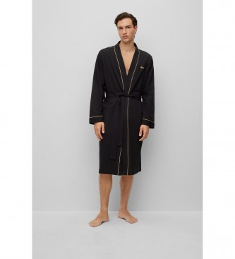 BOSS para hombre. 50485920 Kimono Xmas negro (L), Homewear, Algodón, Manga larga