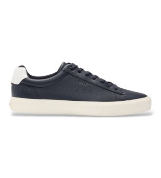 BOSS Zapatillas de piel Aiden Tenn marino