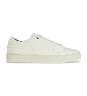 BOSS para hombre. 50536627 Zapatillas de Piel Gary blanco (41), Plano, Cordones, Casual