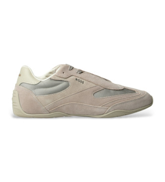 BOSS para hombre. 50557884 Zapatillas de Piel Jaylen beige (44), Plano, Cordones, Casual