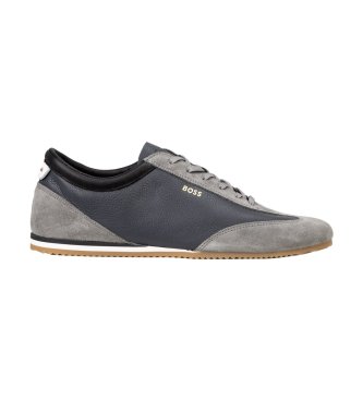 BOSS Zapatillas de piel Lineor Lowp marino