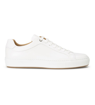 BOSS para hombre. 50499798 Zapatillas de piel Mirage blanco (44), Plano, Cordones, Casual