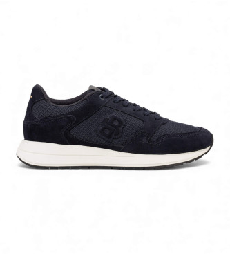 BOSS para hombre. 50554612 Zapatillas de Piel Vinston azul (42), Plano, Cordones, Casual