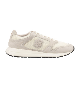BOSS para hombre. 50554612 Zapatillas de Piel Vinston beige (45), Plano, Cordones, Casual