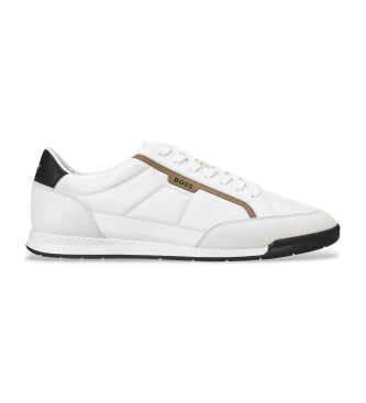 BOSS para hombre. 50552879 Zapatillas Nitan blanco (42), Plano, Cordones, Casual
