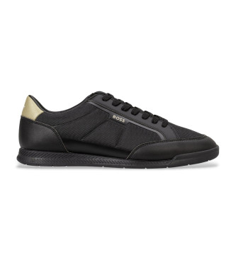 BOSS para hombre. 50552879 Zapatillas Nitan negro (41), Plano, Cordones, Casual
