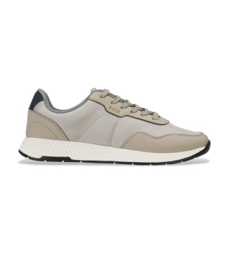 BOSS para hombre. 50536481 Zapatillas Titanium beige (45), Plano, Cordones, Casual