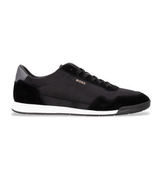 BOSS para hombre. 50536524 Zapatillas Titanium negro (41), Plano, Cordones, Casual