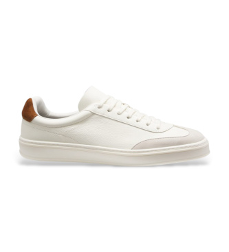 BOSS para hombre. 50549408 Zapatillas de Piel By Beckham blanco (45), Plano, Cordones, Casual
