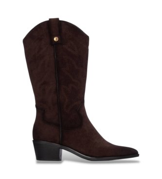 Xti para mujer. 14430804-MARRON Botas 144308 marrón (35), 3 a 5cm, Cremallera, Casual