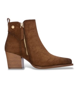 Xti para mujer. 14610302-CAMEL Botines 146103 marrón claro (36), Beige, 5 a 8cm, Cremallera, Casual