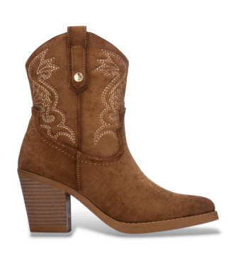 Xti para mujer. 14610501-CAMEL Botines 146105 marrón claro (36), Beige, 5 a 8cm, Cremallera, Casual