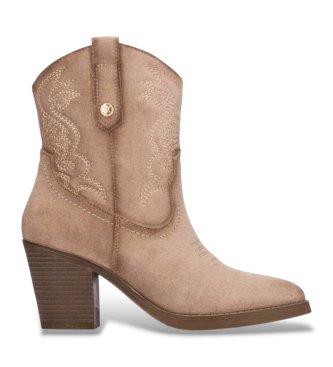 Xti para mujer. 14610502-BEIGE Botines 146105 beige (36), 5 a 8cm, Cremallera, Casual