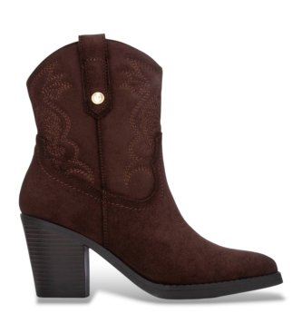 Xti para mujer. 14610503-MARRON Botines 146105 marrón (36), 5 a 8cm, Cremallera, Casual