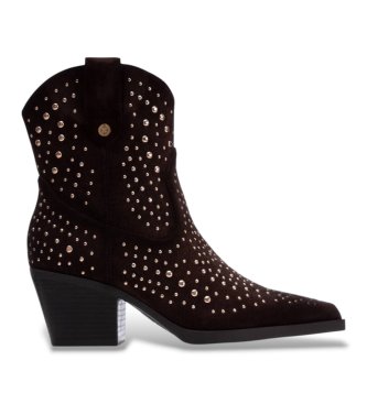 Xti para mujer. 14619203-MARRON Botines 146192 marrón (36), 5 a 8cm, Cremallera, Casual