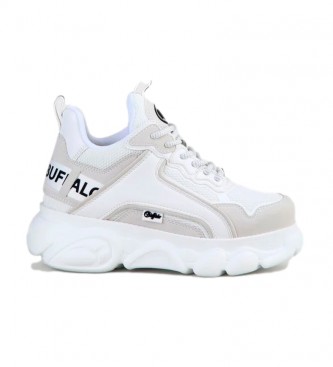 Buffalovoor vrouwen. 1630425 Trainers CLD Chai Street laag wit, beige -Voethoogte: 5cm (40), 3 tot 5 cm, Veters, Casual