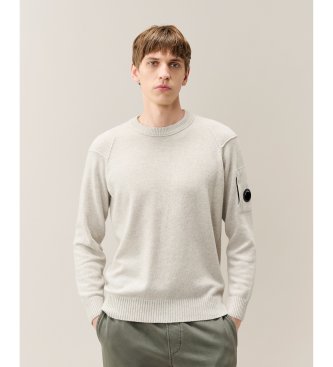C.P. Company para hombre. 21CMKN707A110149A Jersey cuello redondo gris (L), Casual, Lana