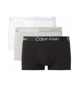 Calvin Klein para hombre. Pack de 3 Boxers 000NB2970A UW6 negro, gris,