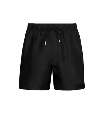 Calvin Klein para hombre. KM0KM00958 Bañador de largo medio con cordón negro (S), Beachwear, Poliéster Reciclado, Calvin Klein outlet 2024.