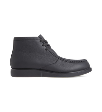 Botines de piel casual negro (46), Plano, Cordones, Calvin Klein outlet 2024.