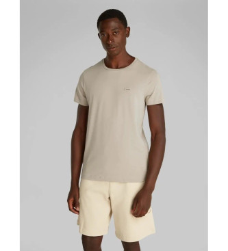 Calvin Klein para hombre. K10K112724 Camiseta slim beige (M), Casual, Algodón, Manga corta