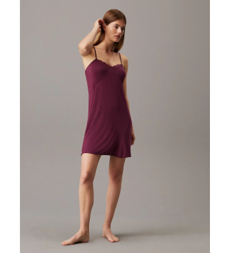 Calvin Klein para mujer. 000QS7311E Camisón Nightdress granate (S), Homewear, Modal, Sin mangas / Tirantes, Calvin Klein outlet 2024.