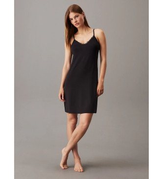 Calvin Klein para mujer. 000QS7311E Camisón Nightdress negro (S), Homewear, Modal, Sin mangas / Tirantes, Calvin Klein outlet 2024.