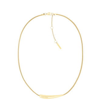 Calvin Klein para mulher. 35000339 Colar de gotas alongadas com banho de ouro (OSFA), Casual, Aço inoxidável