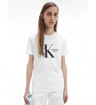Calvin Klein para hombre. Camiseta Dynamic CK Center Chest blanco