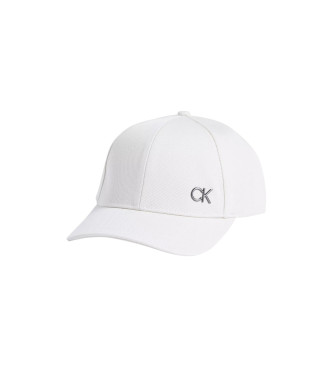 Calvin Klein para hombre. K50K512349 Gorra Bombed metal BB blano (OSFA), Blanco, Casual, Algodón Orgánico, Sostenible