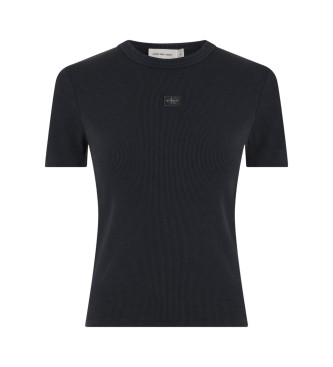 Calvin Klein Jeans donna J20J225245 T shirt aderente a coste (L) Casual Manica corta Cotone biologico Sostenibile