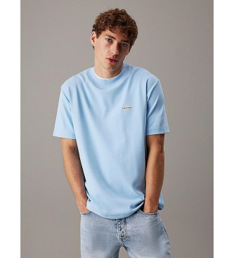 Calvin Klein Jeans para hombre. J30J327234 Camiseta de manga corta logo azul (M), Casual, Algodón Orgánico, Sostenible
