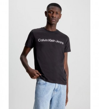 Calvin Klein Jeans - pour homme. t-shirt slim logo noir calvin klein jea