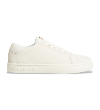 Calvin Klein Jeans para hombre. YM0YM01163 Zapatillas Classic Cupsole blanco (41), Plano, Cordones, Casual