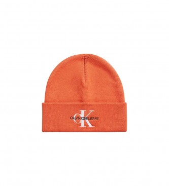 Calvin Klein Jeans para hombre. K50K511160 Gorro Monologo naranja (OSFA), Casual, Algodón Orgánico, Sostenible, Calvin Klein Jeans outlet 20
