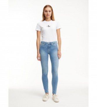 Calvin Klein Jeans para mujer. J20J221580 Jean Mid Rise Skinny azul (30/30), Casual, Algodón, Denim, Calvin Klein Jeans outlet 2024.