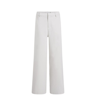 Calvin Klein Jeans para mujer. J20J225334 Pantalón ancho Milano beige (L), Casual, Viscosa, Sostenible