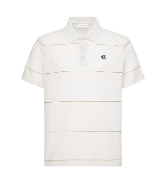 Calvin Klein Jeans para hombre. LV04RC269G Polo Cross Grain blanco (XL), Casual, Algodón, Manga corta