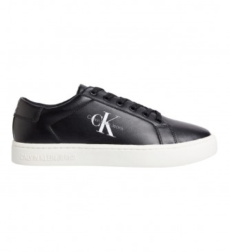 Calvin Klein Jeans para hombre. YM0YM00491 Zapatillas De Piel Reciclada negro (46), Plano, Cordones, Casual, Sostenible, Calvin Klein Jeans
