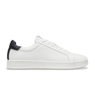 Calvin Kleinvoor mannen. HM0HM01767 Lage leren schoenen (46), Leer, Wit, Plat, Veters, Casual